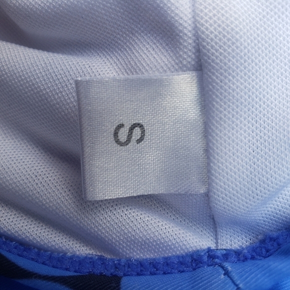 Swim Bathing Suit w/ Bra Tankini Women's Size Small Modest Polka Dots Blue Black - Picture 5 of 6